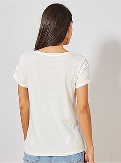 T-shirt de grávida em algodão biológico - Kiabi