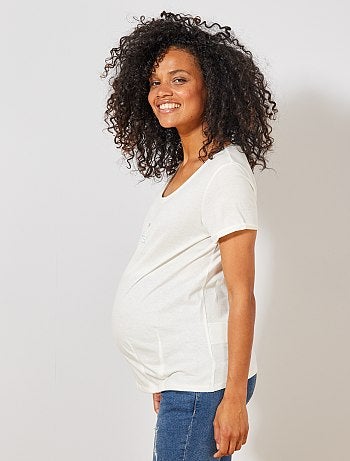 Futura mamã - T-shirt de grávida em algodão biológico - Kiabi