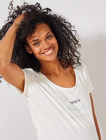 Futura mamã - T-shirt de grávida em algodão biológico - Kiabi