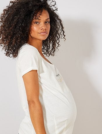 Futura mamã - T-shirt de grávida em algodão biológico - Kiabi