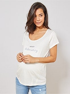 T-shirt de grávida em algodão biológico - Kiabi