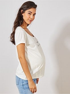 T-shirt de grávida em algodão biológico - Kiabi