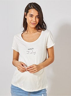 T-shirt de grávida em algodão biológico - Kiabi