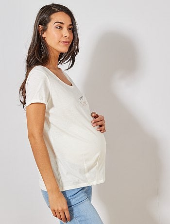 Futura mamã - T-shirt de grávida em algodão biológico - Kiabi