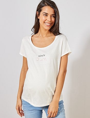 Futura mamã - T-shirt de grávida em algodão biológico - Kiabi