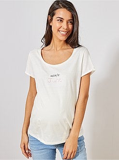 T-shirt de grávida em algodão biológico - Kiabi