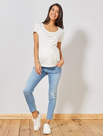 Futura mamã - T-shirt de grávida em algodão biológico - Kiabi