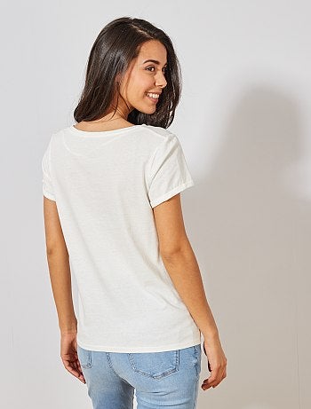 Futura mamã - T-shirt de grávida em algodão biológico - Kiabi