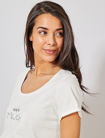 Futura mamã - T-shirt de grávida em algodão biológico - Kiabi