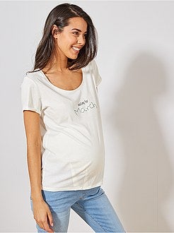 T-shirt de grávida em algodão biológico - Kiabi