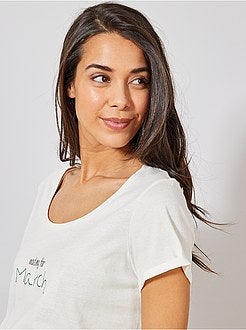 T-shirt de grávida em algodão biológico - Kiabi