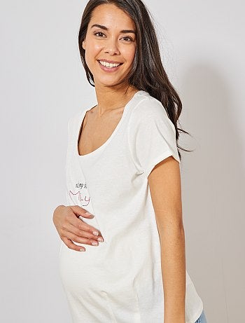 Futura mamã - T-shirt de grávida em algodão biológico - Kiabi