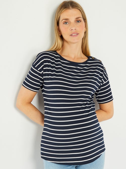 T-shirt de grávida em estilo marinheiro - Kiabi