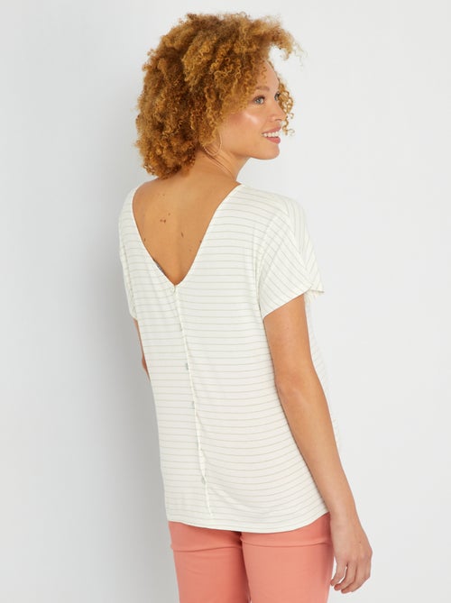 T-shirt de grávida em jersey às riscas - Kiabi