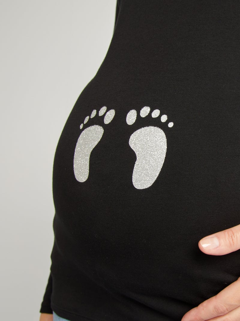 T-shirt de grávida em jersey Preto - Kiabi