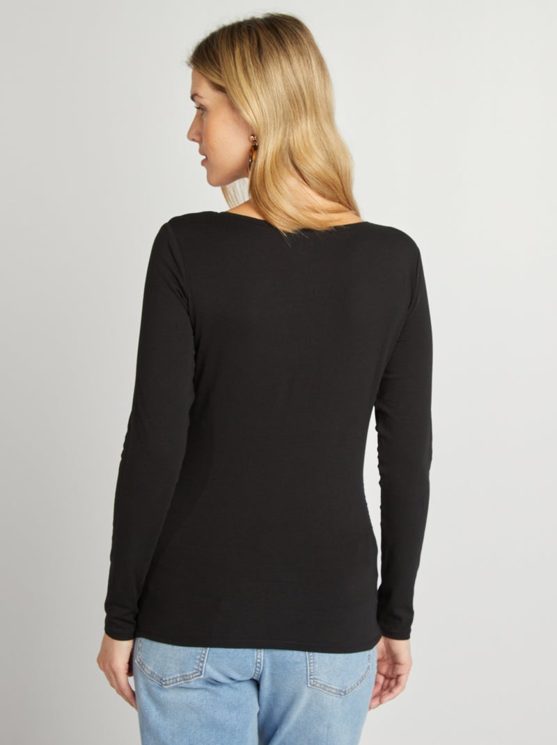 T-shirt de grávida em jersey Preto - Kiabi