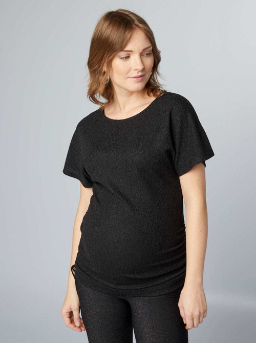 T-shirt de grávida em malha matizada - Kiabi