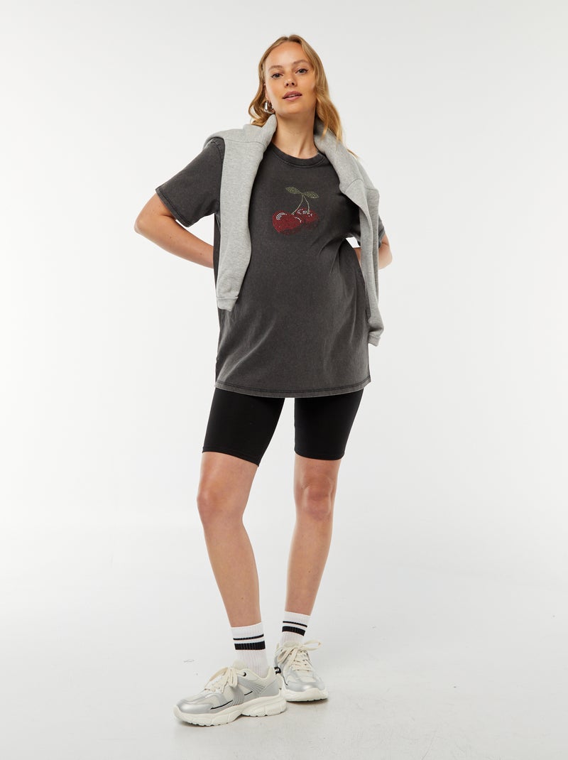 T-shirt de grávida 'Only Maternity' de manga curta Preto - Kiabi