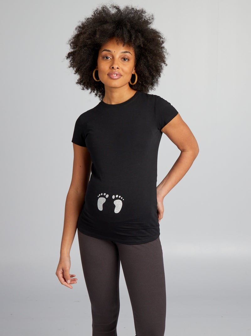 T-shirt de grávida Preto - Kiabi