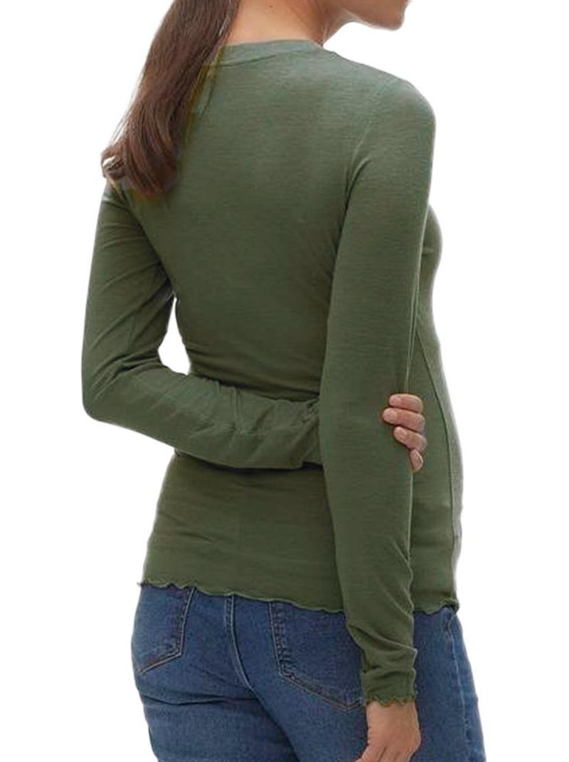 T-shirt de Gravidez de Manga Comprida Verde para Mulher Vero Moda Maternity Verde - Kiabi