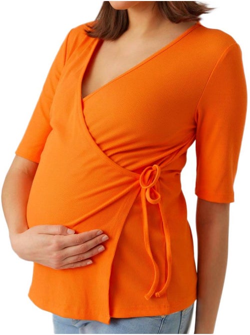 T-shirt de Gravidez Laranja para Mulher Mamalicious 20018309 - Kiabi T-shirt de Gravidez Laranja para Mulher Mamalicious 20018309 - Kiabi