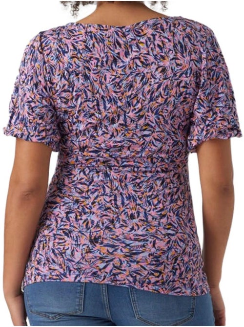T-Shirt de Gravidez Mamalicious Wanessa para Mulher - Roxo/Rosa - Kiabi T-Shirt de Gravidez Mamalicious Wanessa para Mulher - Roxo/Rosa - Kiabi