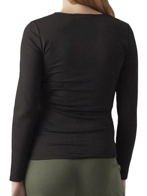 T-shirt de Gravidez Preta para Mulher Vero Moda Maternity Fake - Kiabi T-shirt de Gravidez Preta para Mulher Vero Moda Maternity Fake - Kiabi