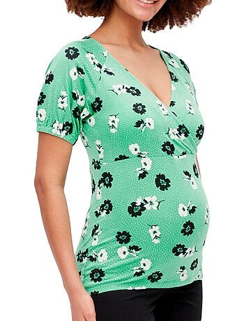 T-shirt de gravidez verde para mulher mamalicious lovely