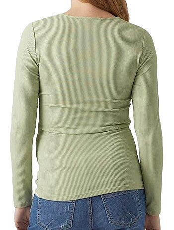 T-Shirt de Gravidez Verde para Mulher Vero Moda Maternity Fake