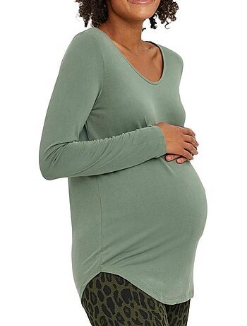 T-Shirt de Gravidez Verde para Mulher Vero Moda Maternity Filli