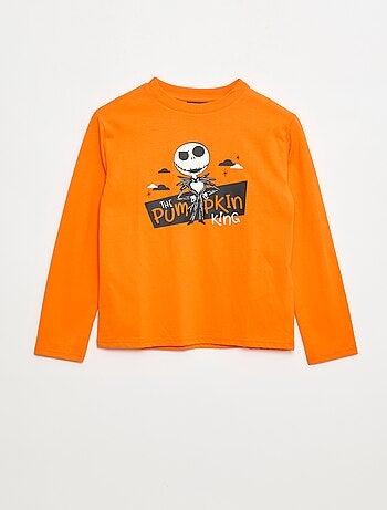 T-shirt de Halloween 'Monsieur Jack' em algodão