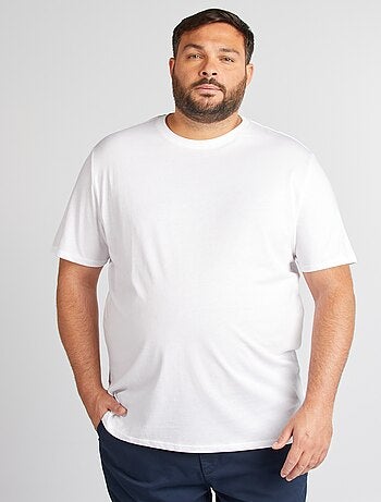 T-shirt de homem em algodão com gola redonda