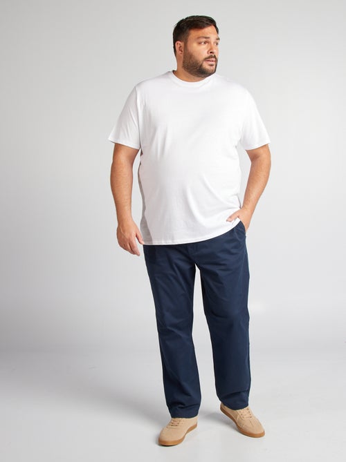 T-shirt de homem em algodão com gola redonda - Kiabi T-shirt de homem em algodão com gola redonda - Kiabi