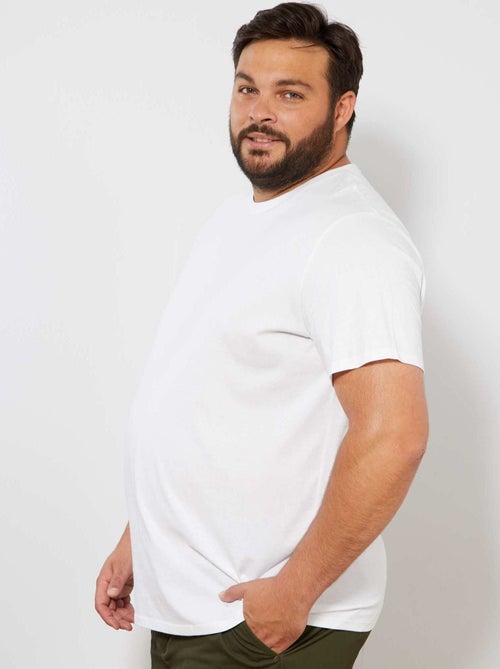 T-shirt de homem em algodão com gola redonda - Kiabi T-shirt de homem em algodão com gola redonda - Kiabi