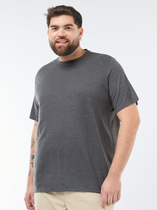 T-shirt de homem em algodão com gola redonda - Kiabi