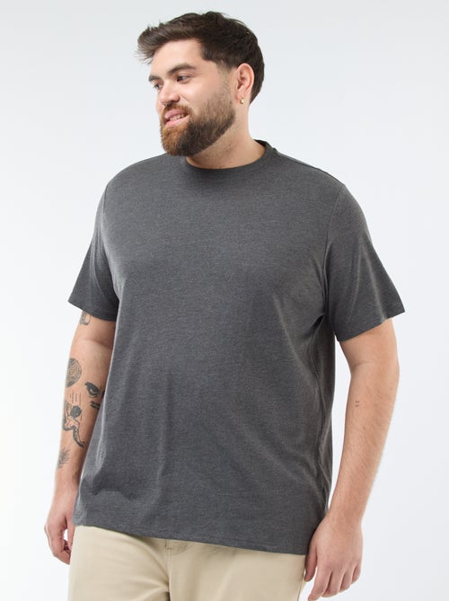 T-shirt de homem em algodão com gola redonda - Kiabi