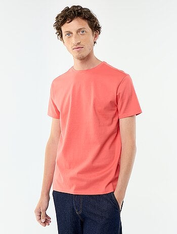 T-shirt de homem em algodão com gola redonda lisa