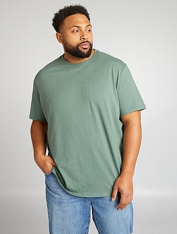 T-shirt de homem em algodão com gola redonda