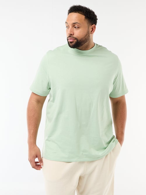 T-shirt de homem em algodão com gola redonda - Kiabi