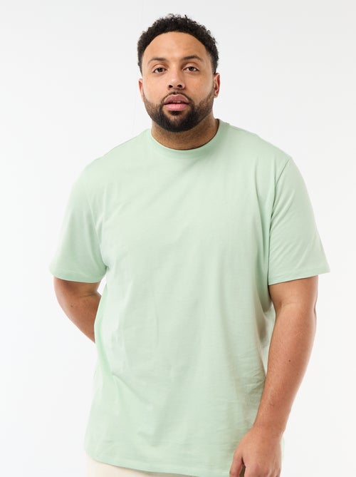 T-shirt de homem em algodão com gola redonda - Kiabi