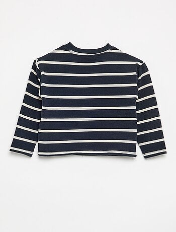 T-shirt de jérsei às riscas
