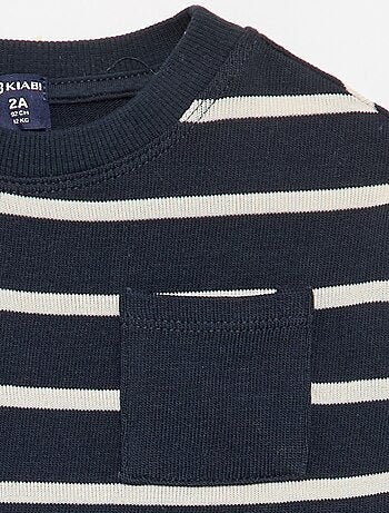 T-shirt de jérsei às riscas