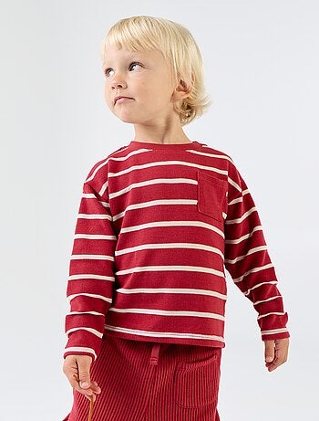 T-shirt de jérsei às riscas