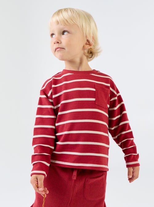 T-shirt de jérsei às riscas - Kiabi