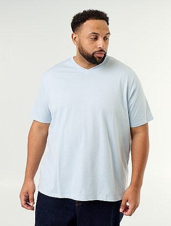 T-shirt com decote em V