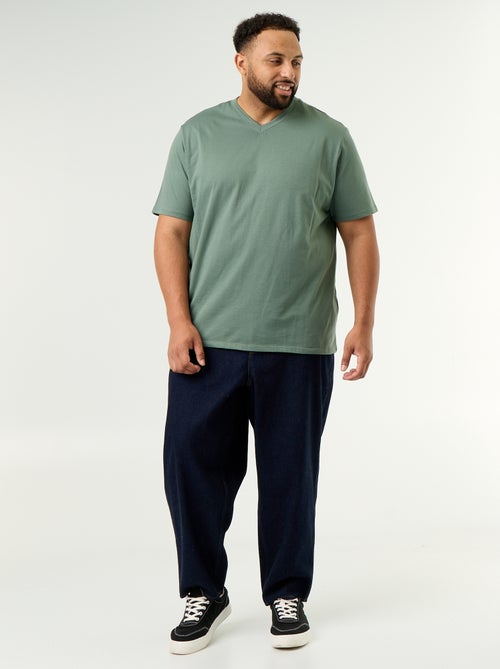T-shirt de jérsei com decote em V - Kiabi