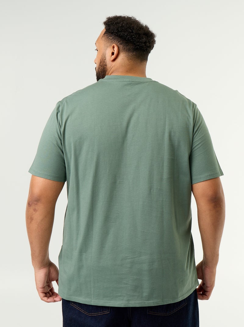 T-shirt de jérsei com decote em V Verde - Kiabi
