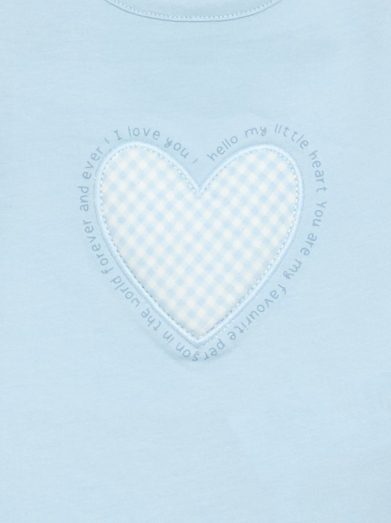 T-shirt de jérsei de manga comprida Azul - Kiabi