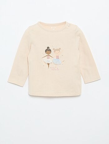 T-shirt de jérsei de manga comprida
