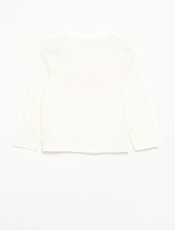 T-shirt de jérsei de manga comprida